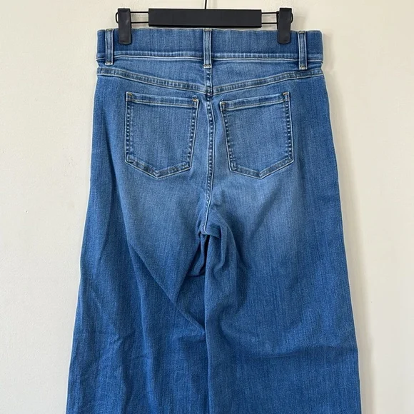 Spanx Seamed Front Wide Leg Jeans Vintage Indigo Size Medium - Picture 7 of 12